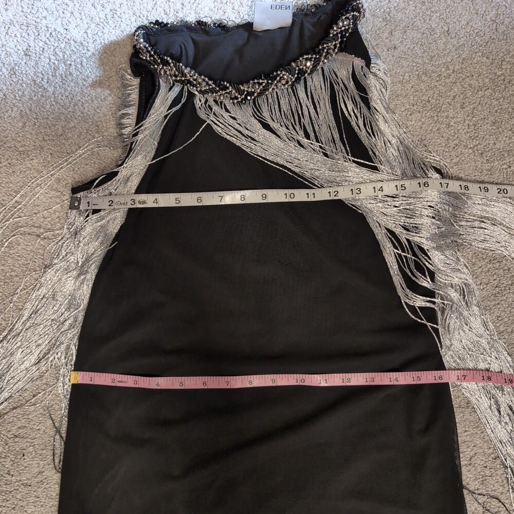 Fringe Gothic Glam Metallic Dress - Picture 8 of 8